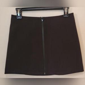 T ALEXANDER WANG Neoprene Zipper Front Mini Skirt. Black Size 2